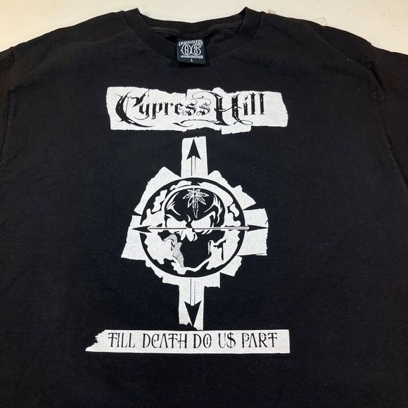 Rare CYPRESS HILL FAMOUS STARS AND STRAPS TILL DEATH DO US PART T SHIRT Mens L - Picture 1 of 8